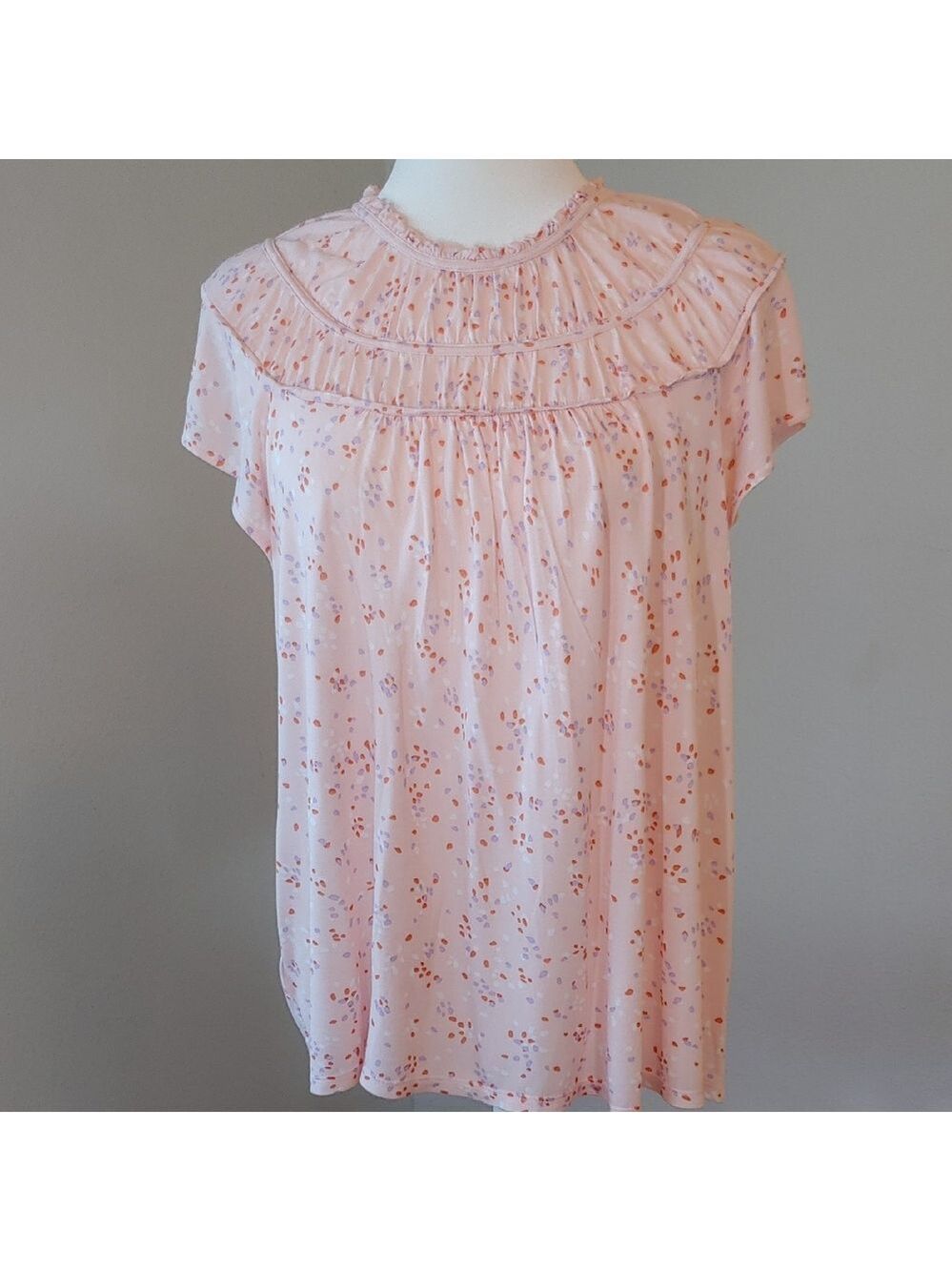 LOFT by Ann Taylor Women's Smocked Pink Top in size XL